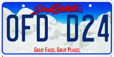 SD license plate 0FDD24