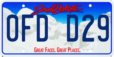 SD license plate 0FDD29