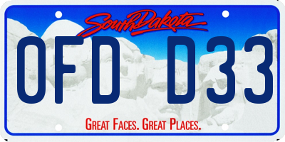 SD license plate 0FDD33