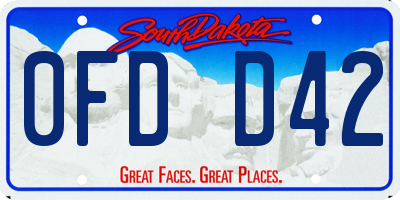 SD license plate 0FDD42