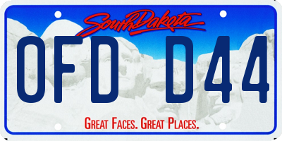 SD license plate 0FDD44