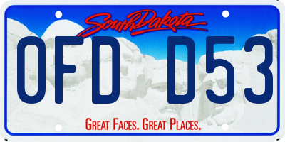SD license plate 0FDD53