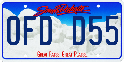 SD license plate 0FDD55