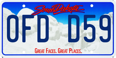 SD license plate 0FDD59