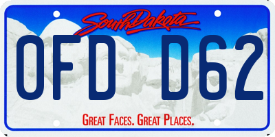 SD license plate 0FDD62