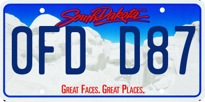 SD license plate 0FDD87