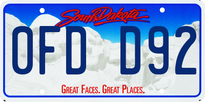 SD license plate 0FDD92