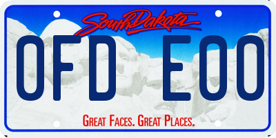 SD license plate 0FDE00