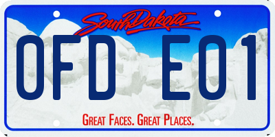 SD license plate 0FDE01