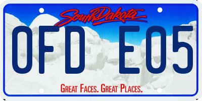 SD license plate 0FDE05