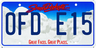 SD license plate 0FDE15