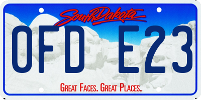 SD license plate 0FDE23
