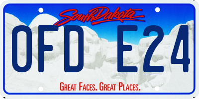 SD license plate 0FDE24