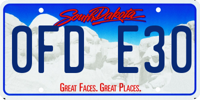 SD license plate 0FDE30