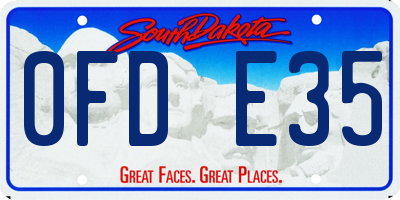 SD license plate 0FDE35