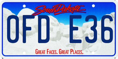SD license plate 0FDE36