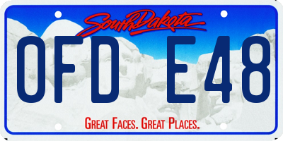 SD license plate 0FDE48
