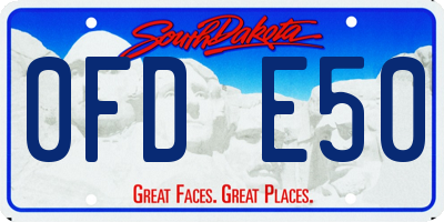 SD license plate 0FDE50