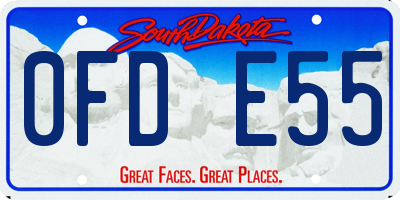 SD license plate 0FDE55