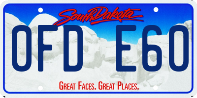 SD license plate 0FDE60