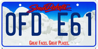 SD license plate 0FDE61