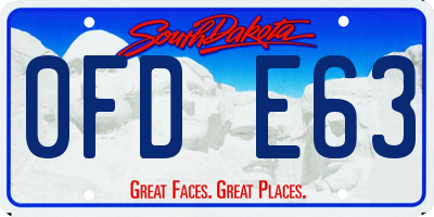 SD license plate 0FDE63