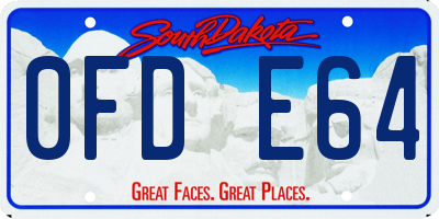 SD license plate 0FDE64