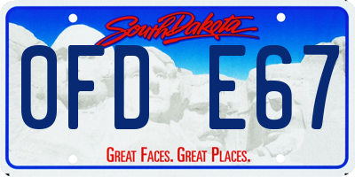 SD license plate 0FDE67