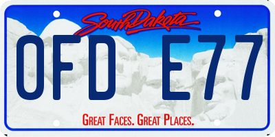 SD license plate 0FDE77