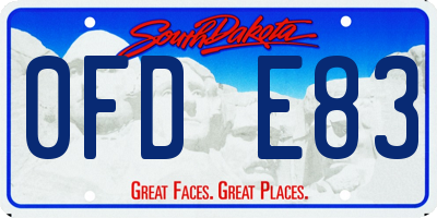 SD license plate 0FDE83