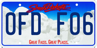 SD license plate 0FDF06