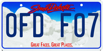 SD license plate 0FDF07