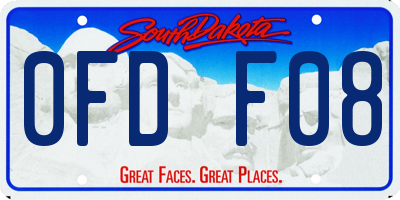 SD license plate 0FDF08