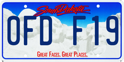 SD license plate 0FDF19