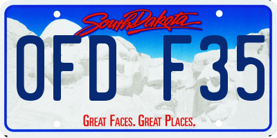 SD license plate 0FDF35