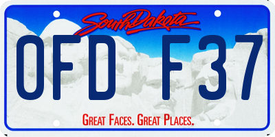 SD license plate 0FDF37