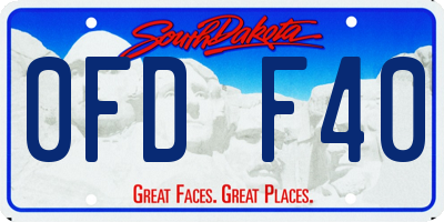 SD license plate 0FDF40