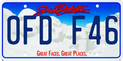SD license plate 0FDF46