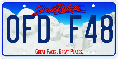 SD license plate 0FDF48