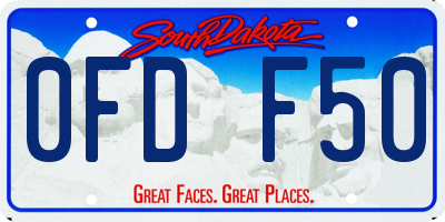 SD license plate 0FDF50