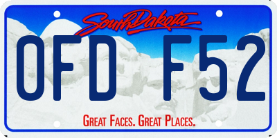 SD license plate 0FDF52