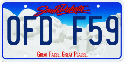 SD license plate 0FDF59