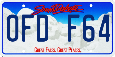 SD license plate 0FDF64