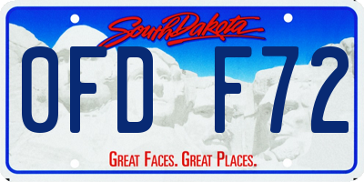 SD license plate 0FDF72