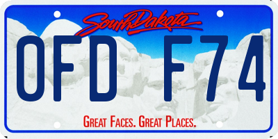 SD license plate 0FDF74