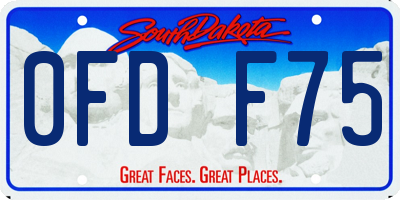 SD license plate 0FDF75