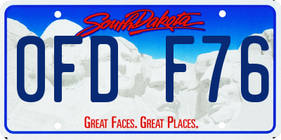 SD license plate 0FDF76