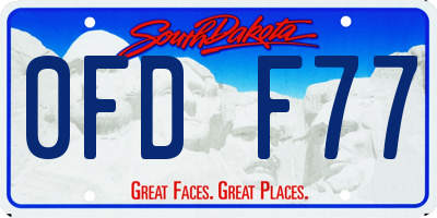 SD license plate 0FDF77