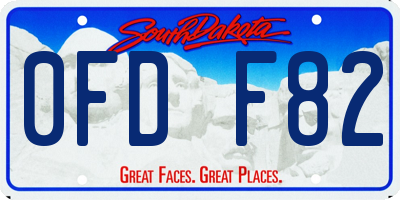 SD license plate 0FDF82