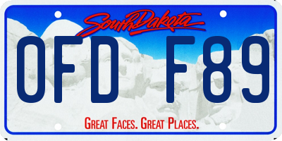 SD license plate 0FDF89